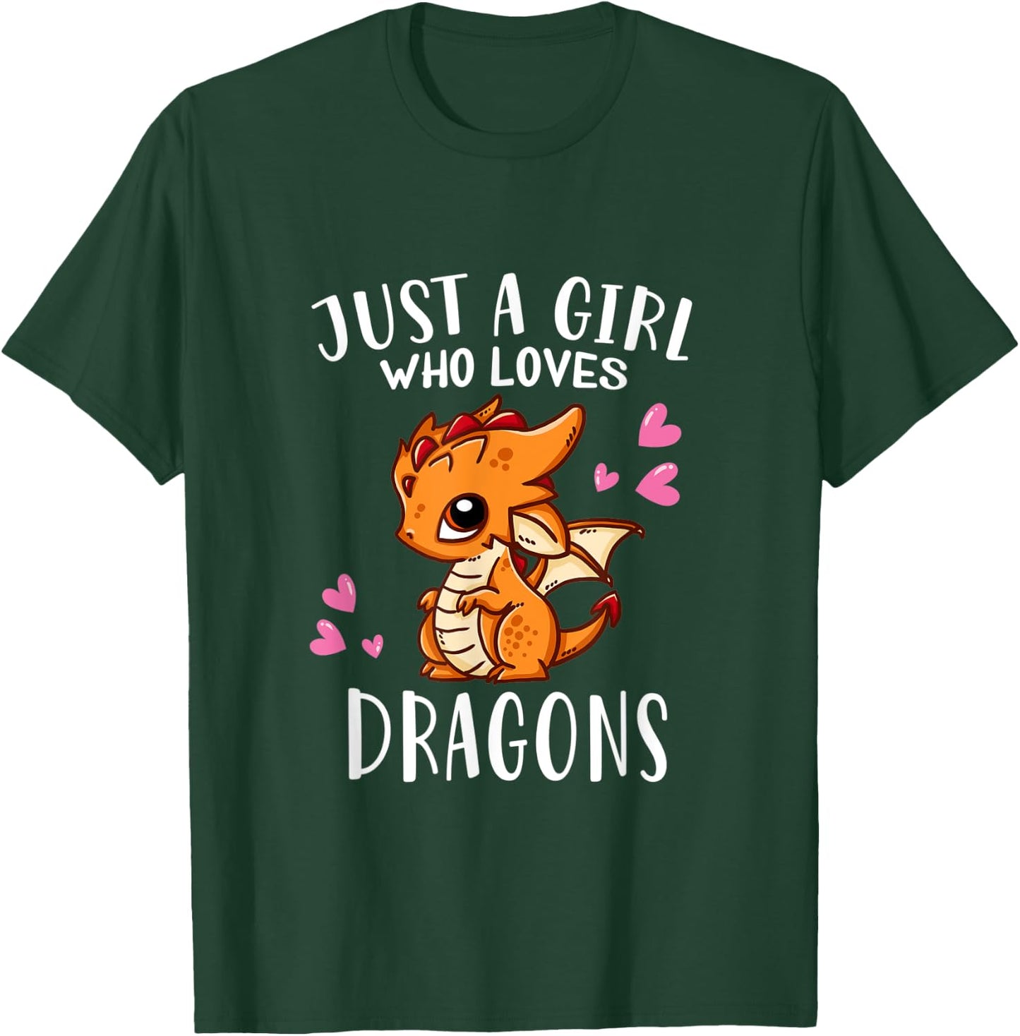 Funny Dragon Lover Just A Girl Who Loves Dragons T-Shirt - T-Shirt | Forest