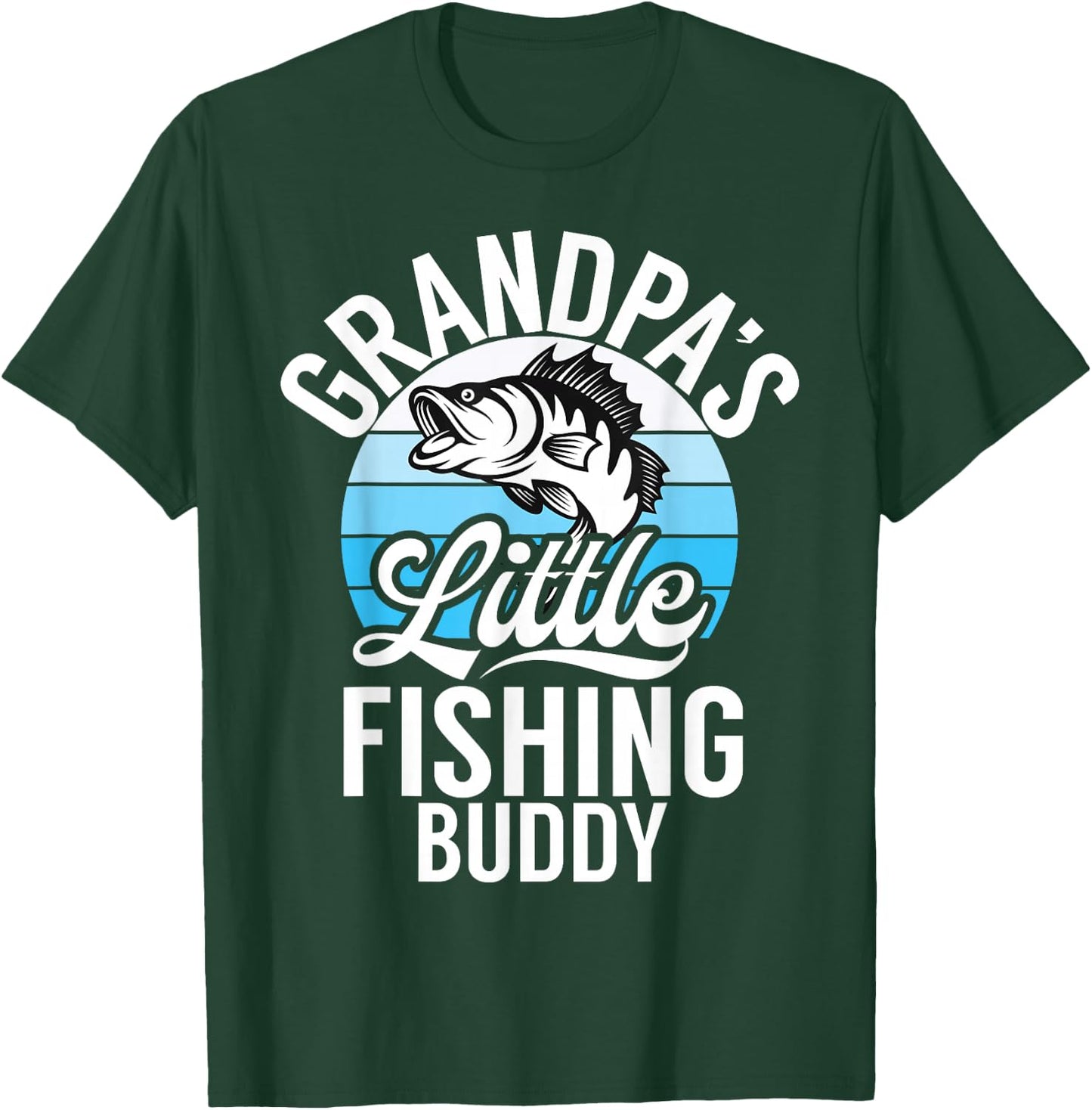 Grandpas little Fishing Buddy Grandson T-Shirt - T-Shirt | Forest