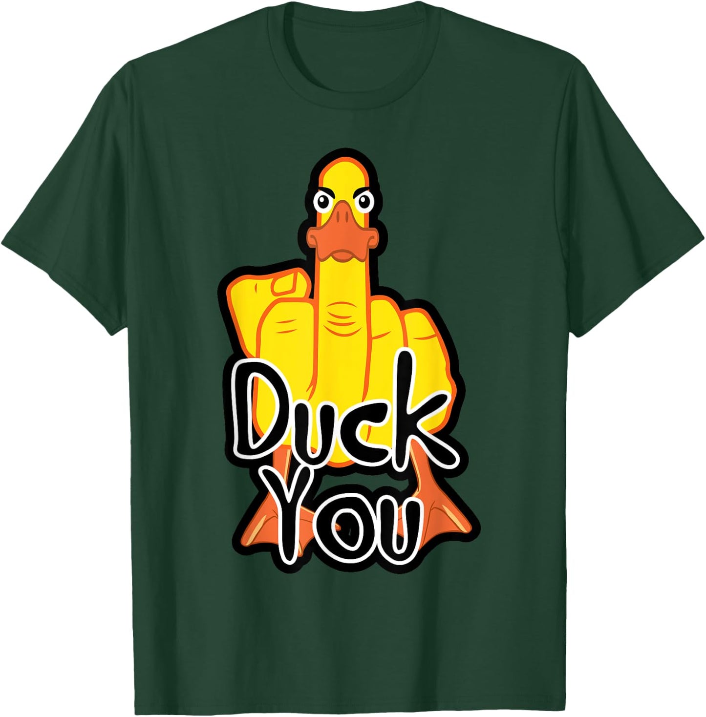 Duck You Funny Wordplay Duck Pun Humour , Black, S T-Shirt - T-Shirt | Forest