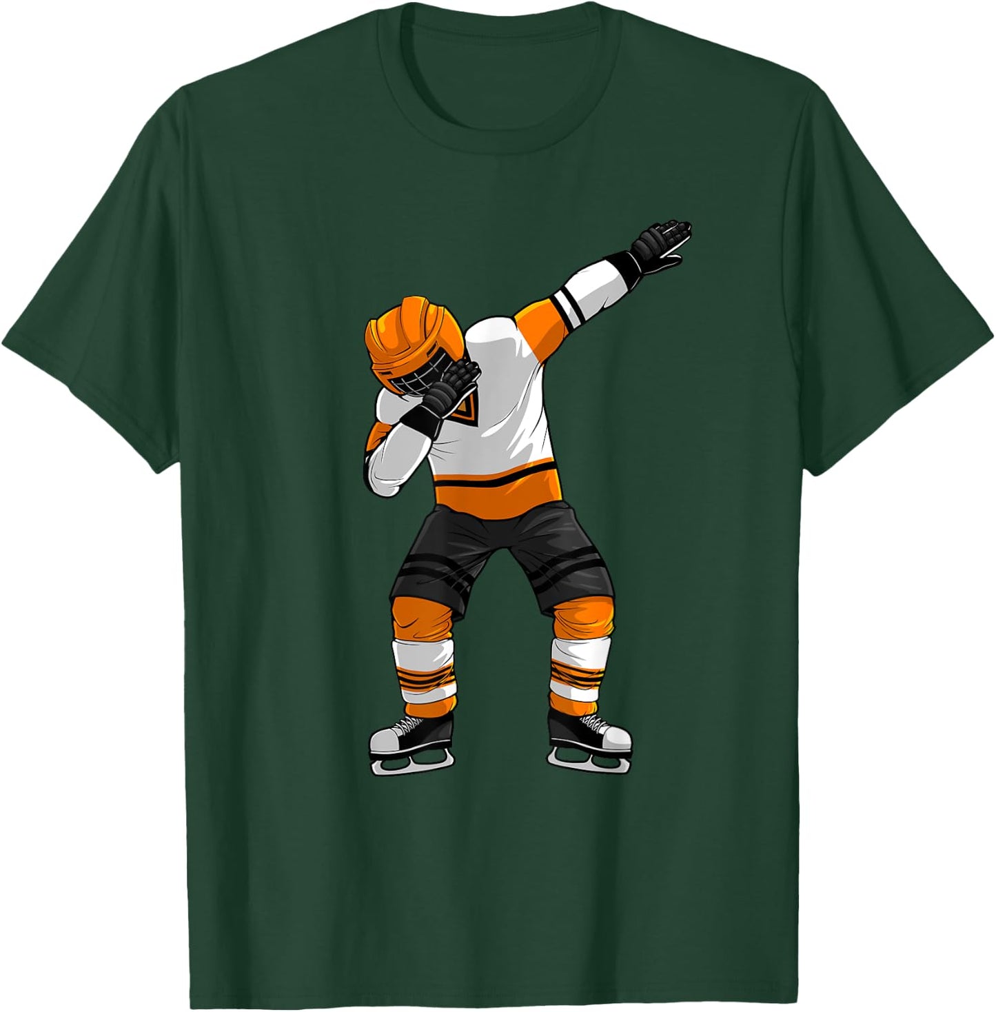 Cool Dabbing Ice Hockey Art Boys Ice Hockey Goalie T-Shirt - T-Shirt | Forest