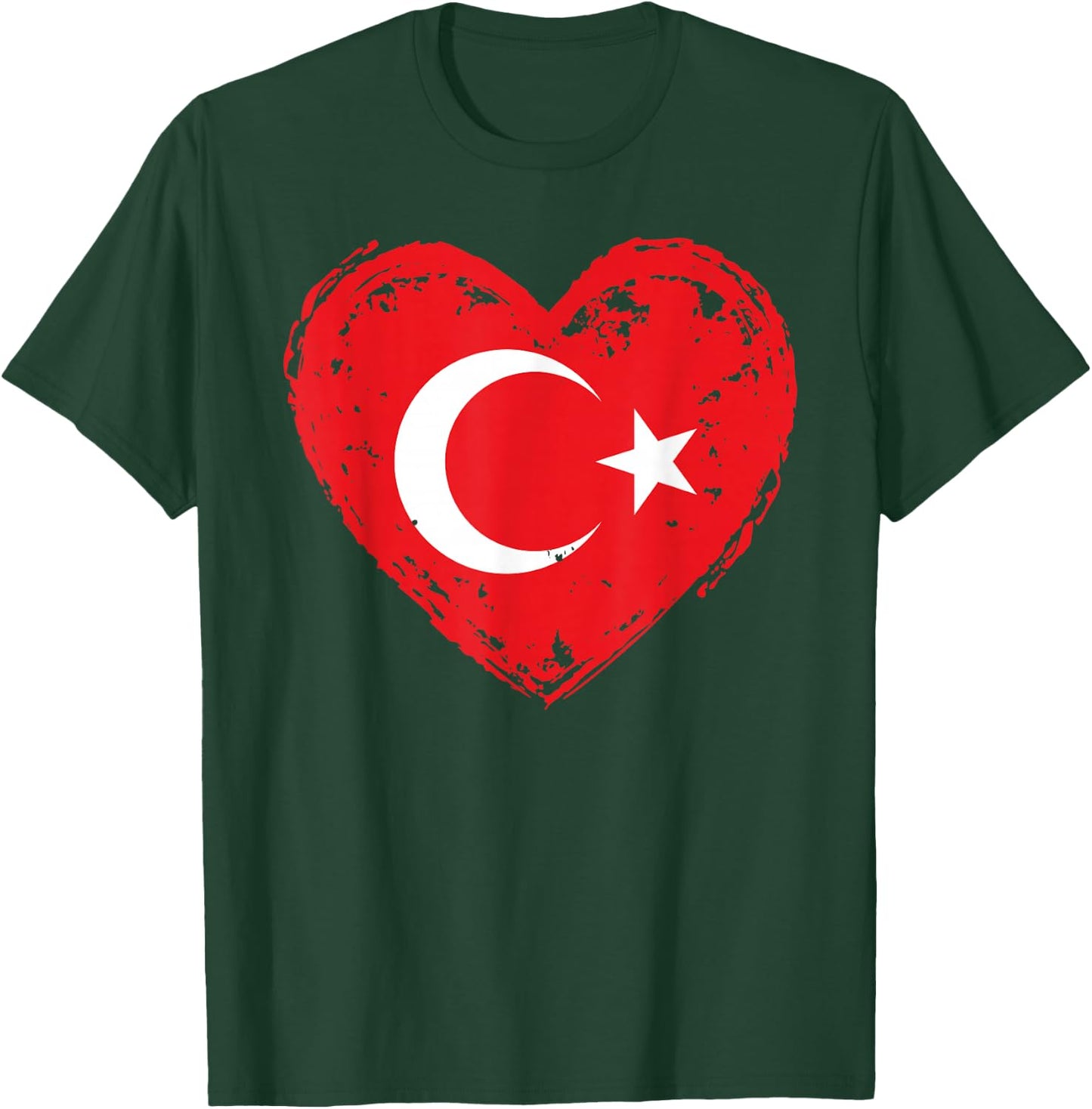 Türkiye In My Heart Turkish Flag Proud Turk Patriotic Turkey T-Shirt - T-Shirt | Forest