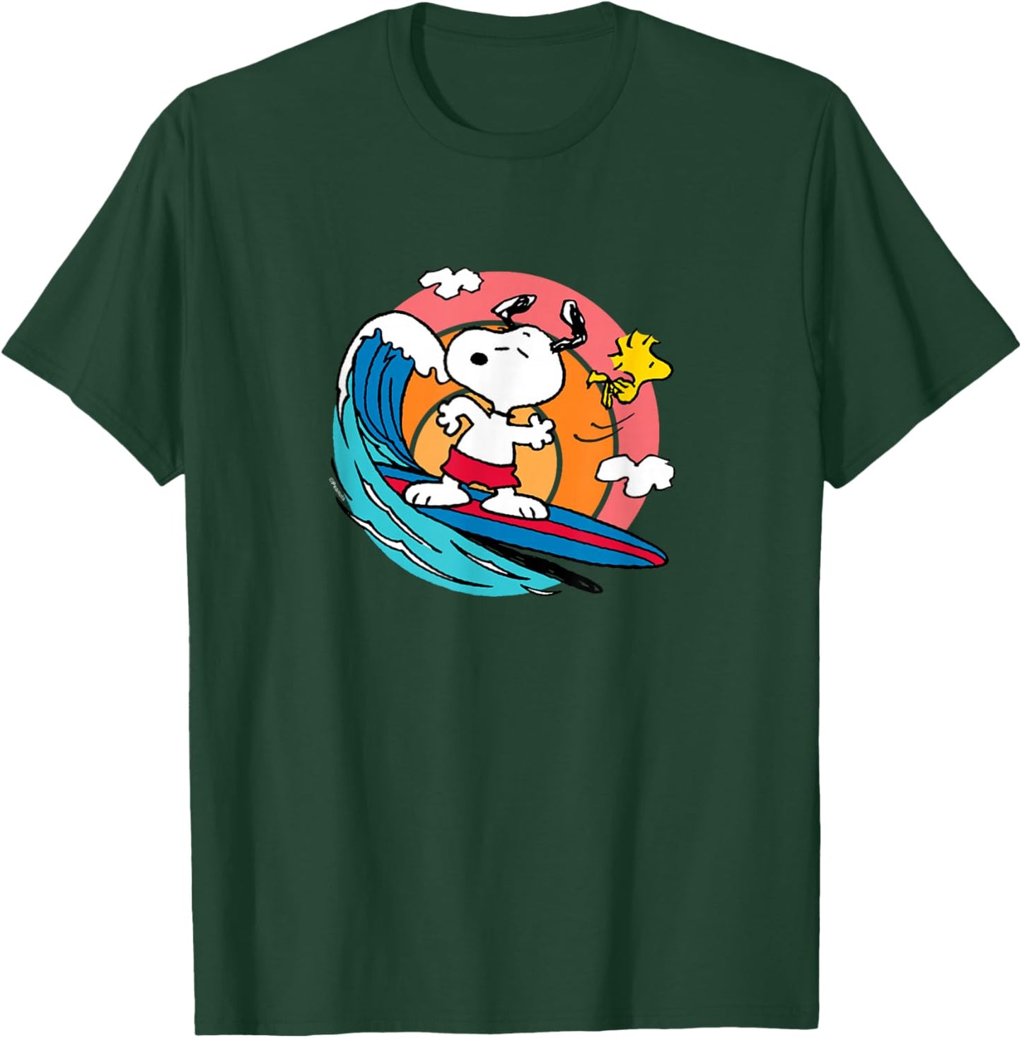 Peanuts - Snoopy Woodstock Surf , blue T-Shirt - T-Shirt | Forest