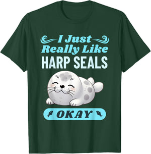 Harp Seal Lover Funny Saying Men Women Kids T-Shirt - T-Shirt | Forest