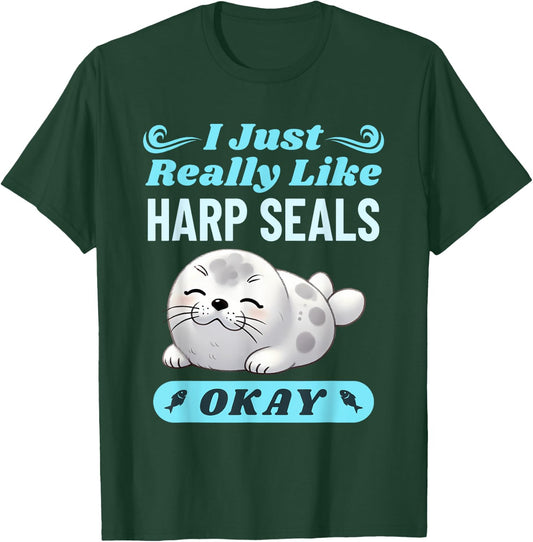 Harp Seal Lover Funny Saying Men Women Kids T-Shirt - T-Shirt | Forest
