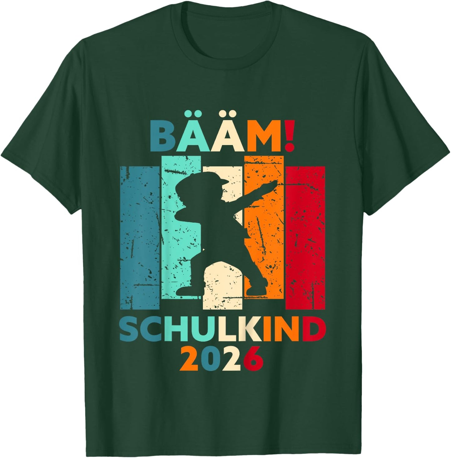 Children's Bääm! Schulkind 2026 First Day of School , black T-Shirt - T-Shirt | Forest
