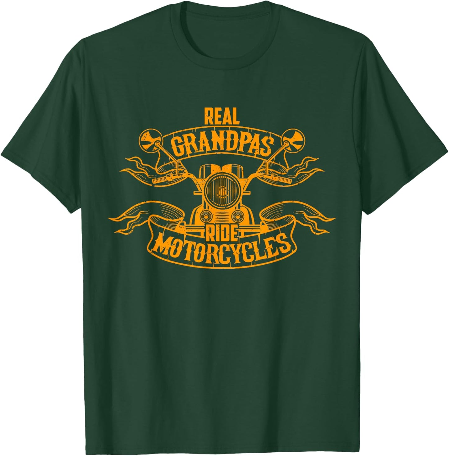 Real Grandpas Ride Motorcycles Quote for Grandpa Motorcycles T-Shirt - T-Shirt | Forest