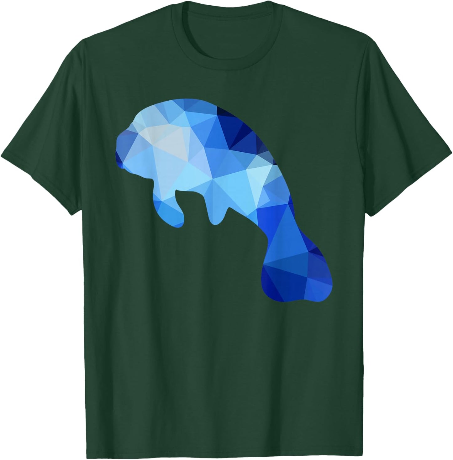 Dugong Manatee Sea Cow Oceanologist Geometry T-Shirt - T-Shirt | Forest