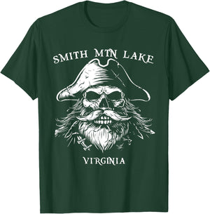 SML Smith Mountain Lake Retro Pirate T-Shirt - T-Shirt | Forest