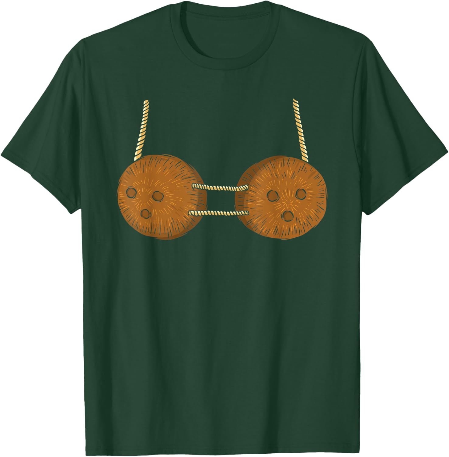 Coconut Bra Summer Beach Halloween Costume T-Shirt - T-Shirt | Forest