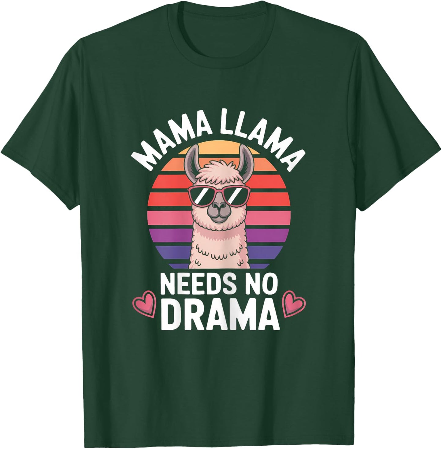 Mama Llama Funny Llama T-Shirt - T-Shirt | Forest