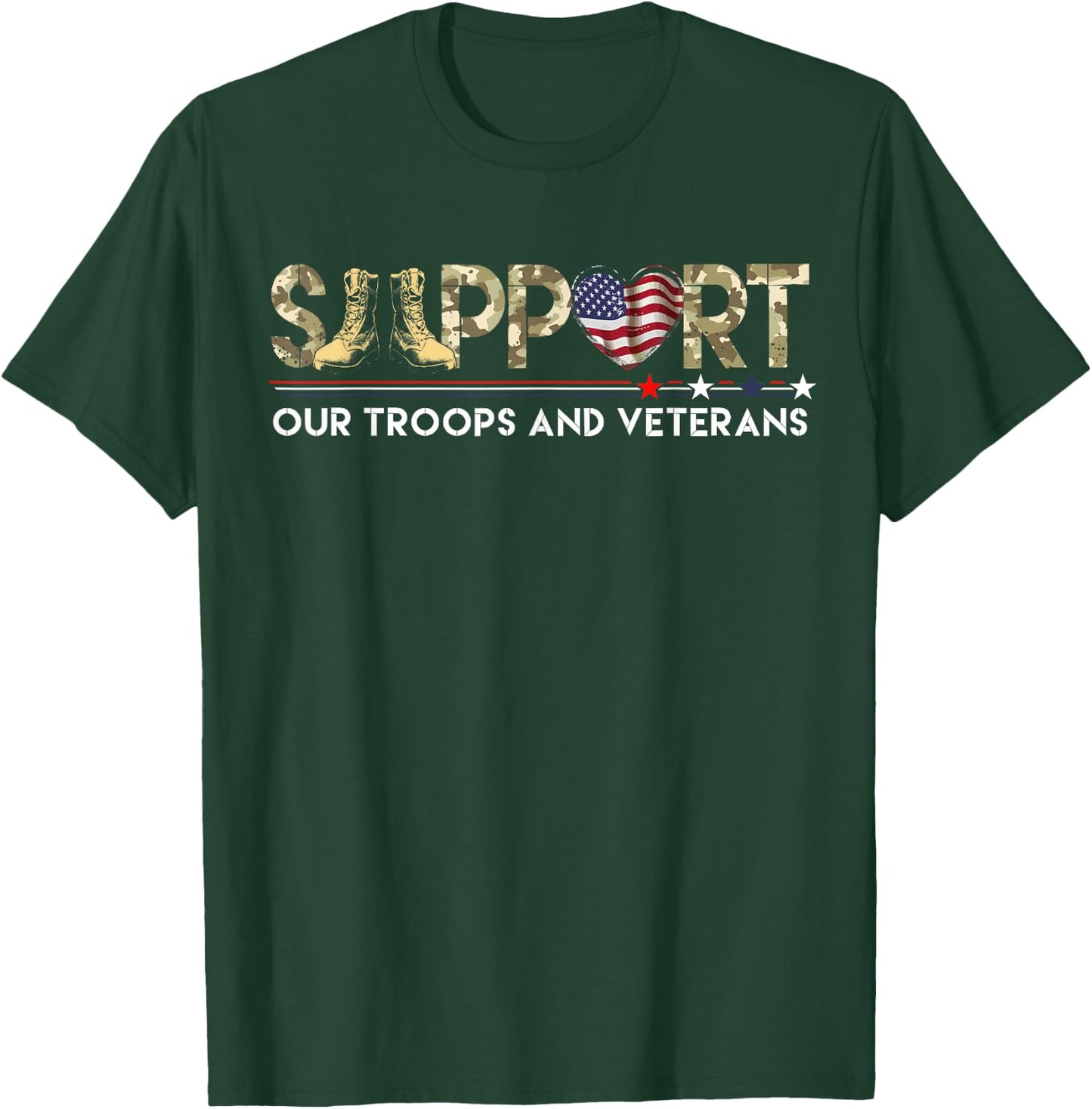 Support Our Troops Veteran's Day Support Our Troops T-Shirt - T-Shirt | Forest