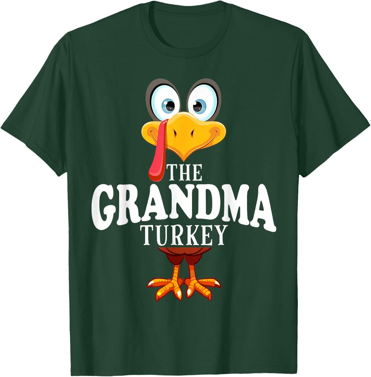 Thanksgiving The Grandma Turkey Pajama T-Shirt - T-Shirt | Forest