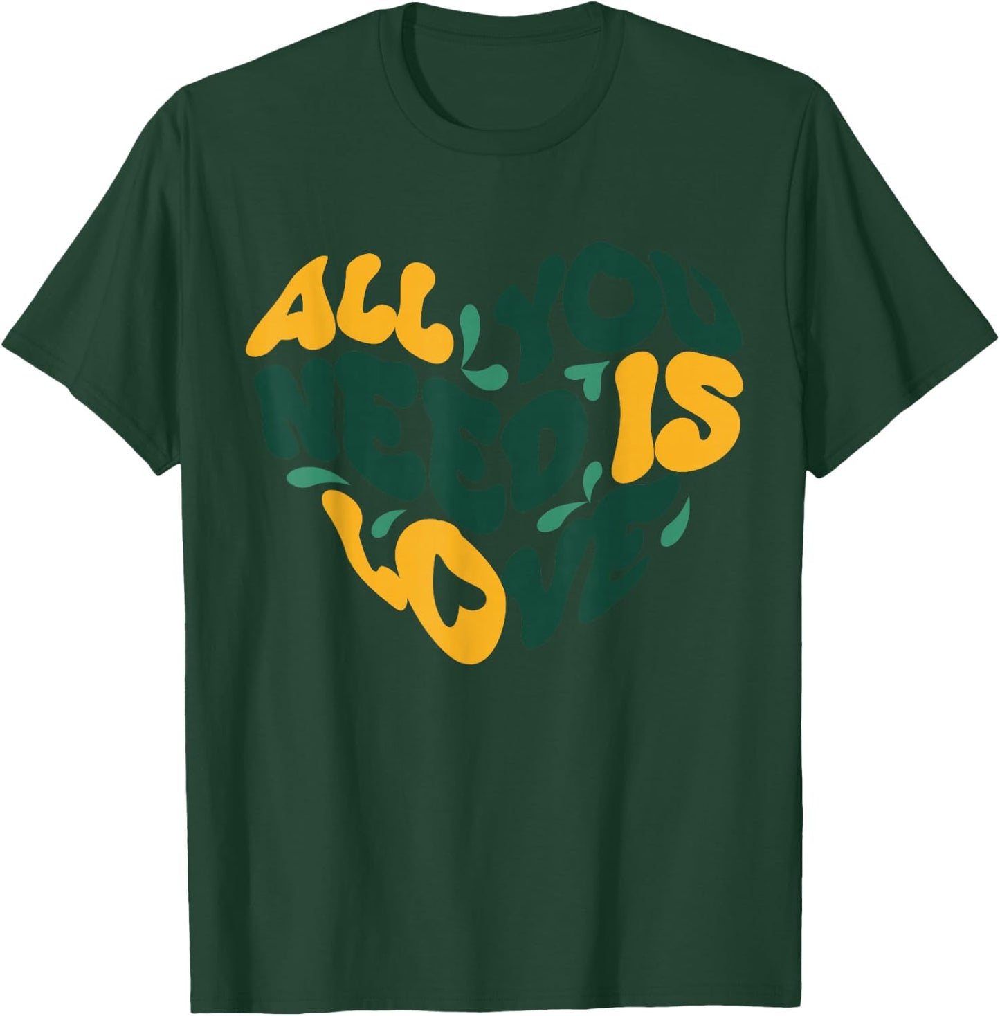 Herzform mit Aufschrift "All You Need Is Love" T-Shirt - T-Shirt | Forest