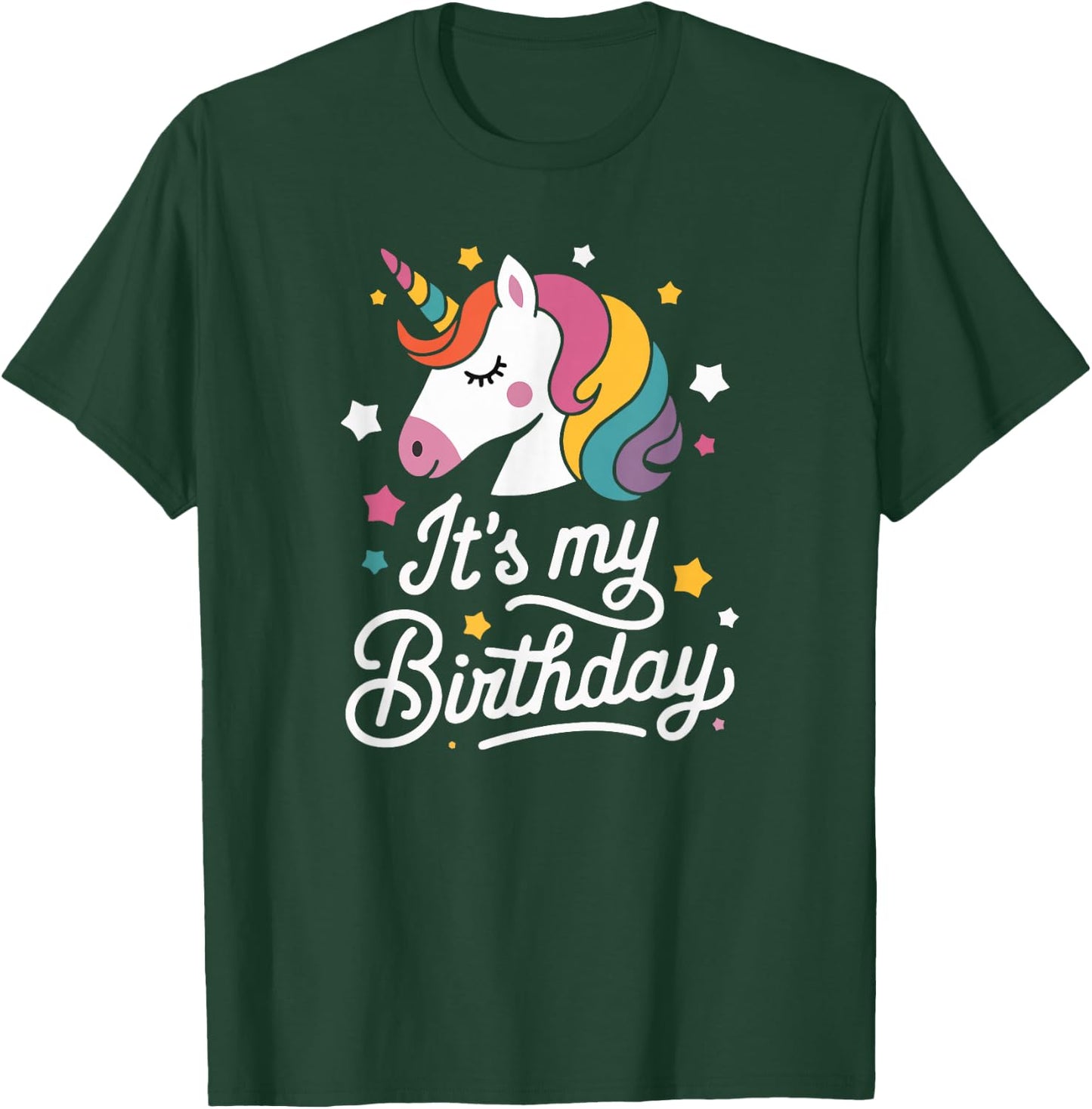 Unicorn It's My Birthday for Kids & Adults T-Shirt - T-Shirt | Forest