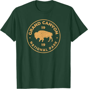 Grand Canyon National Park Arizona Women Men Buffalo Graphic T-Shirt - T-Shirt | Forest