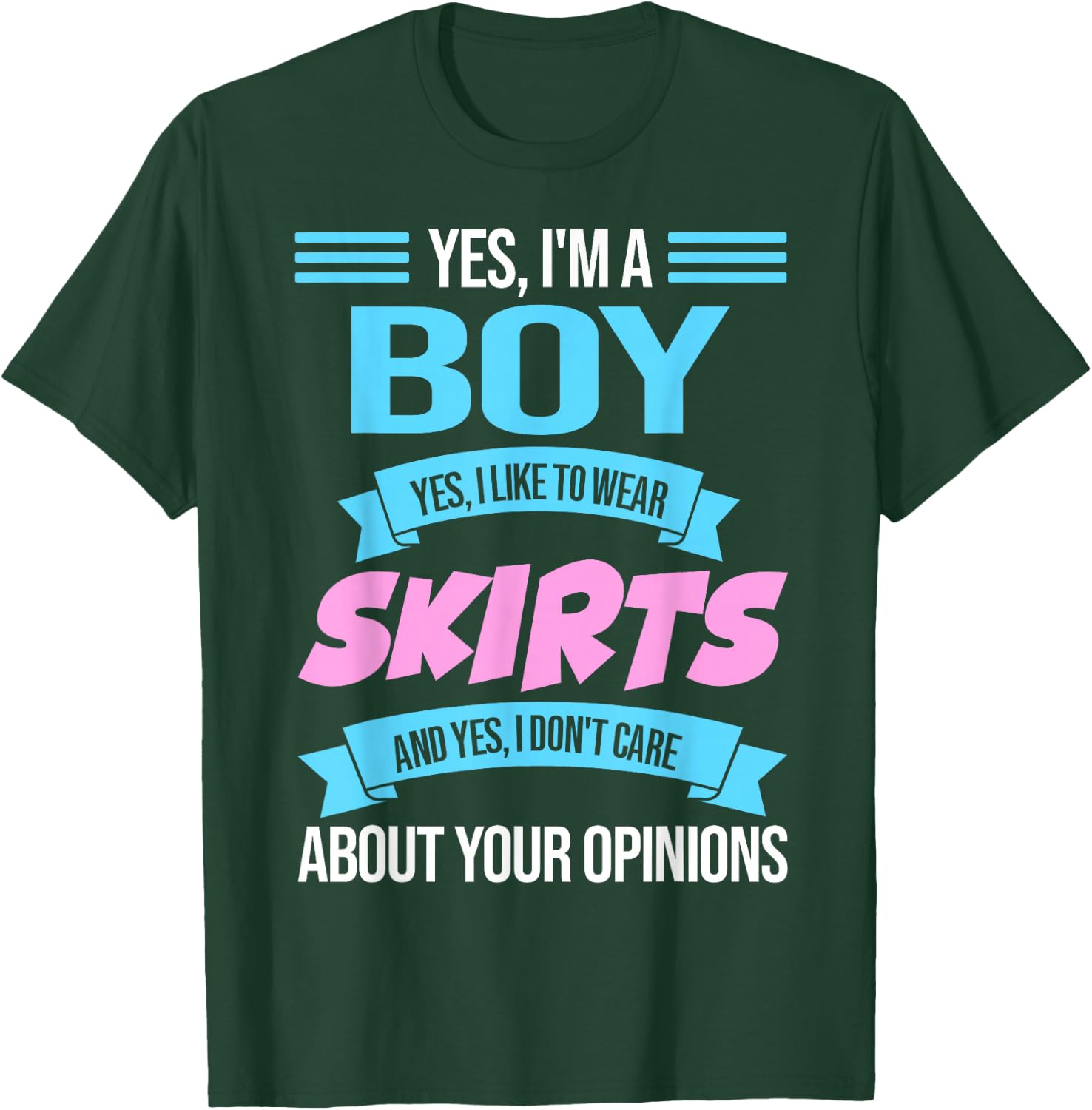 Ja, I'm a Boy yes, I Like to wear Skirts Anime Femboy T-Shirt - T-Shirt | Forest