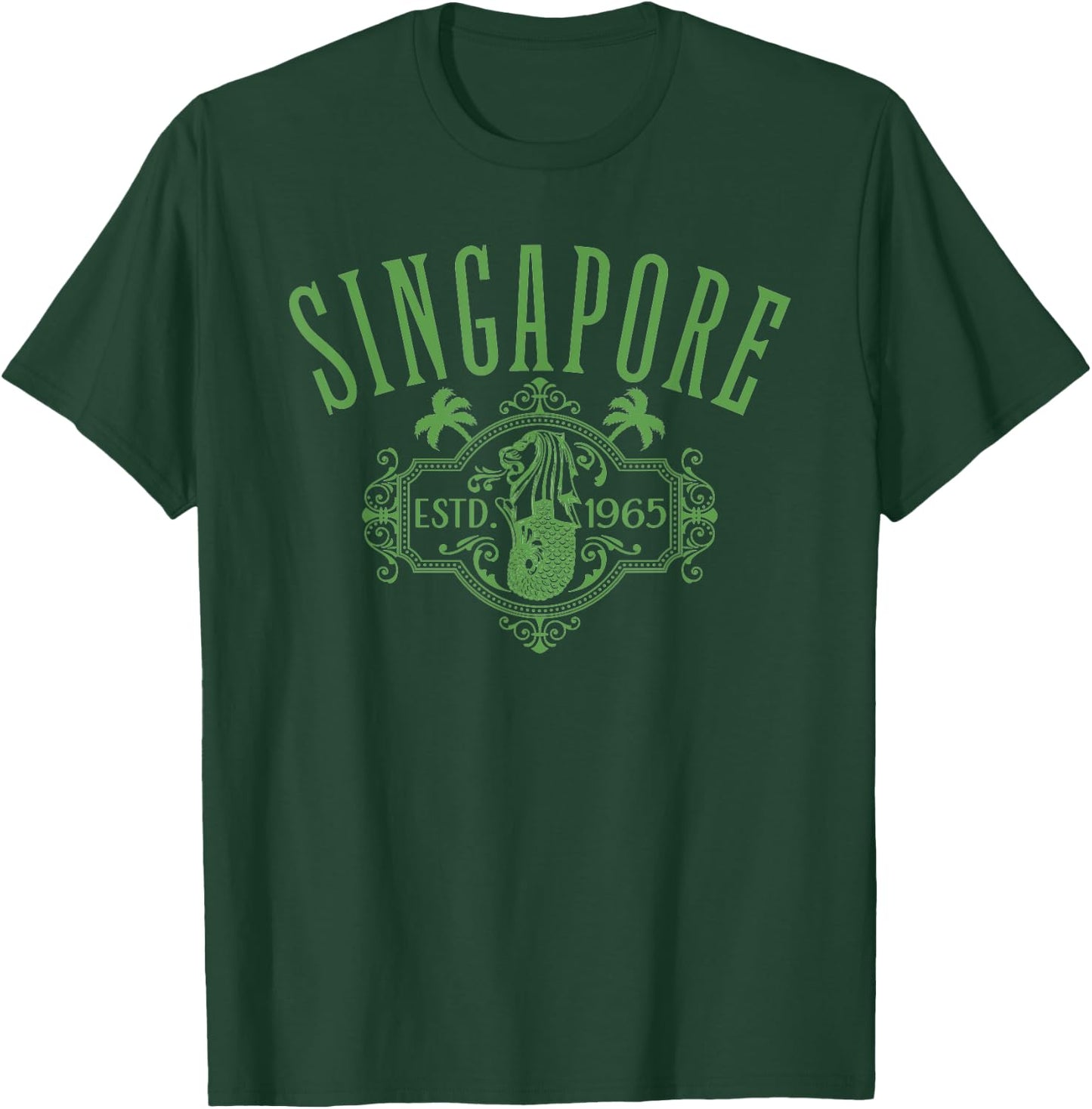 Singapore Merlion Vintage Style Design Souvenir T-Shirt - T-Shirt | Forest