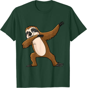 Dabbing Sloth Lazy Animal Lover Men Women Kids T-Shirt - T-Shirt | Forest