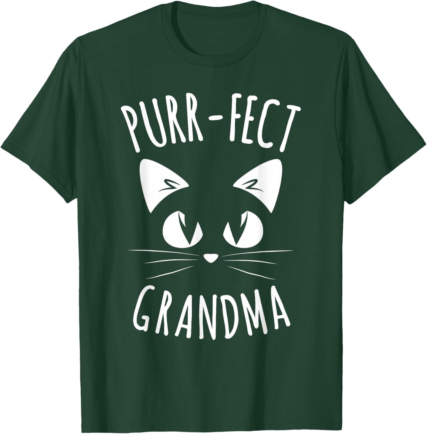 Purr-FECT Grandma Fur Mom Cute Cat Lover Animal Gift T-Shirt - T-Shirt | Forest