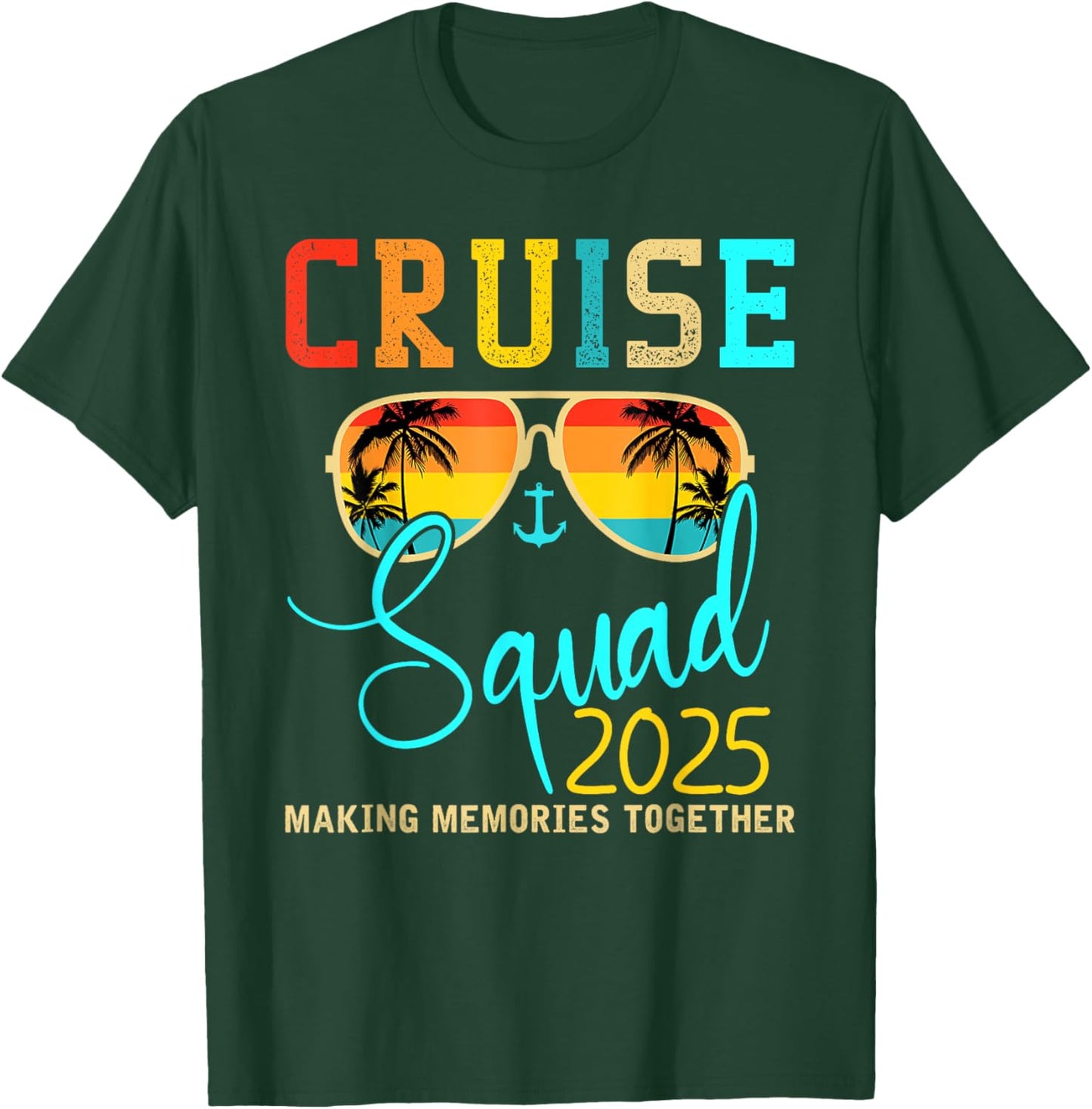 Squad Crew Cruise 2025 Summer Vacation Matching Family Group Men Women Girls Kids T-Shirt - T-Shirt | Forest