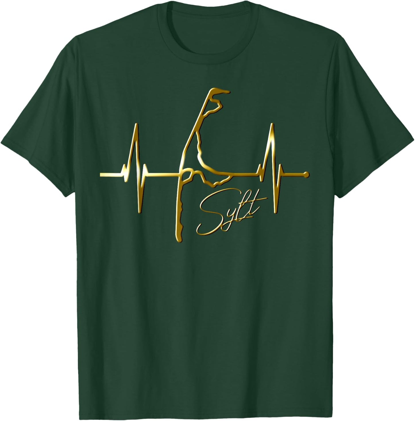 Sylt Skyline Herzschlag Nordsee Herz Nordfriesen I Love Sylt T-Shirt - T-Shirt | Forest