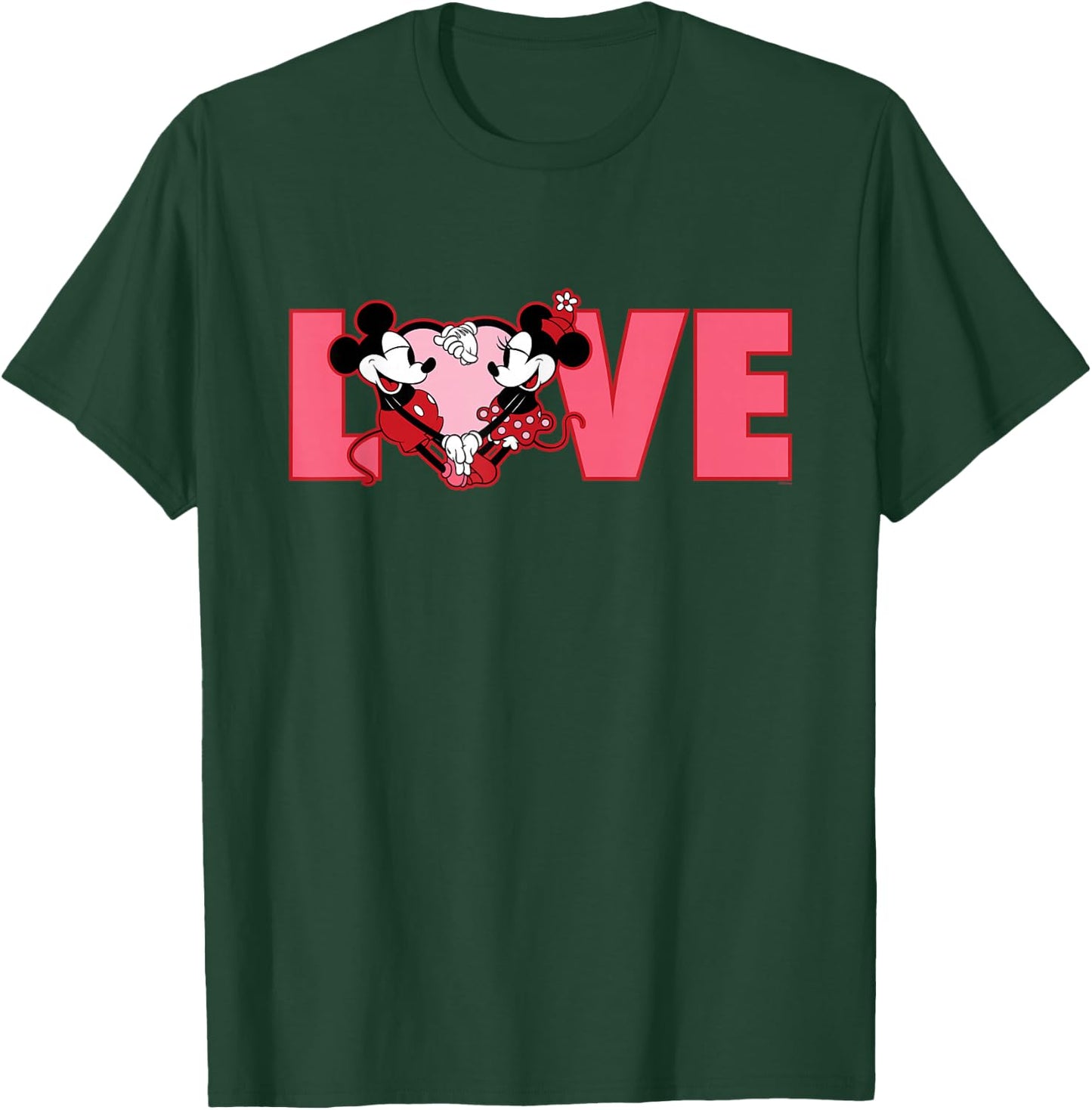 Disney Mickey & Minnie Mouse Couples Valentine's Day Love T-Shirt - T-Shirt | Forest
