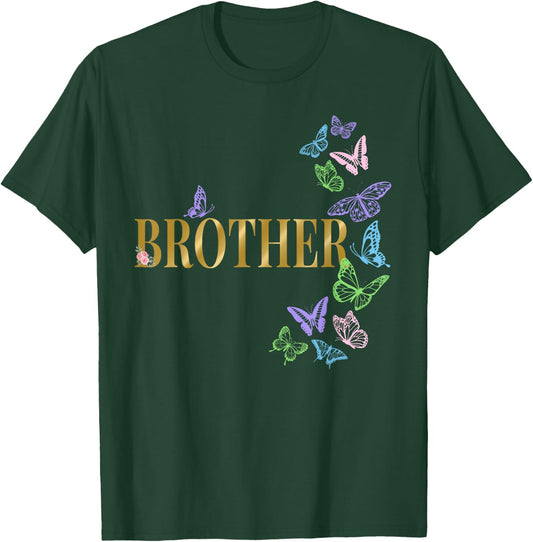 Brother of The Birthday Girl Butterfly Party Matching Family T-Shirt - T-Shirt | Forest