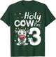 Holy Cow I'm Three 3 Year Old Vintage Farm T-Shirt - T-Shirt | Forest