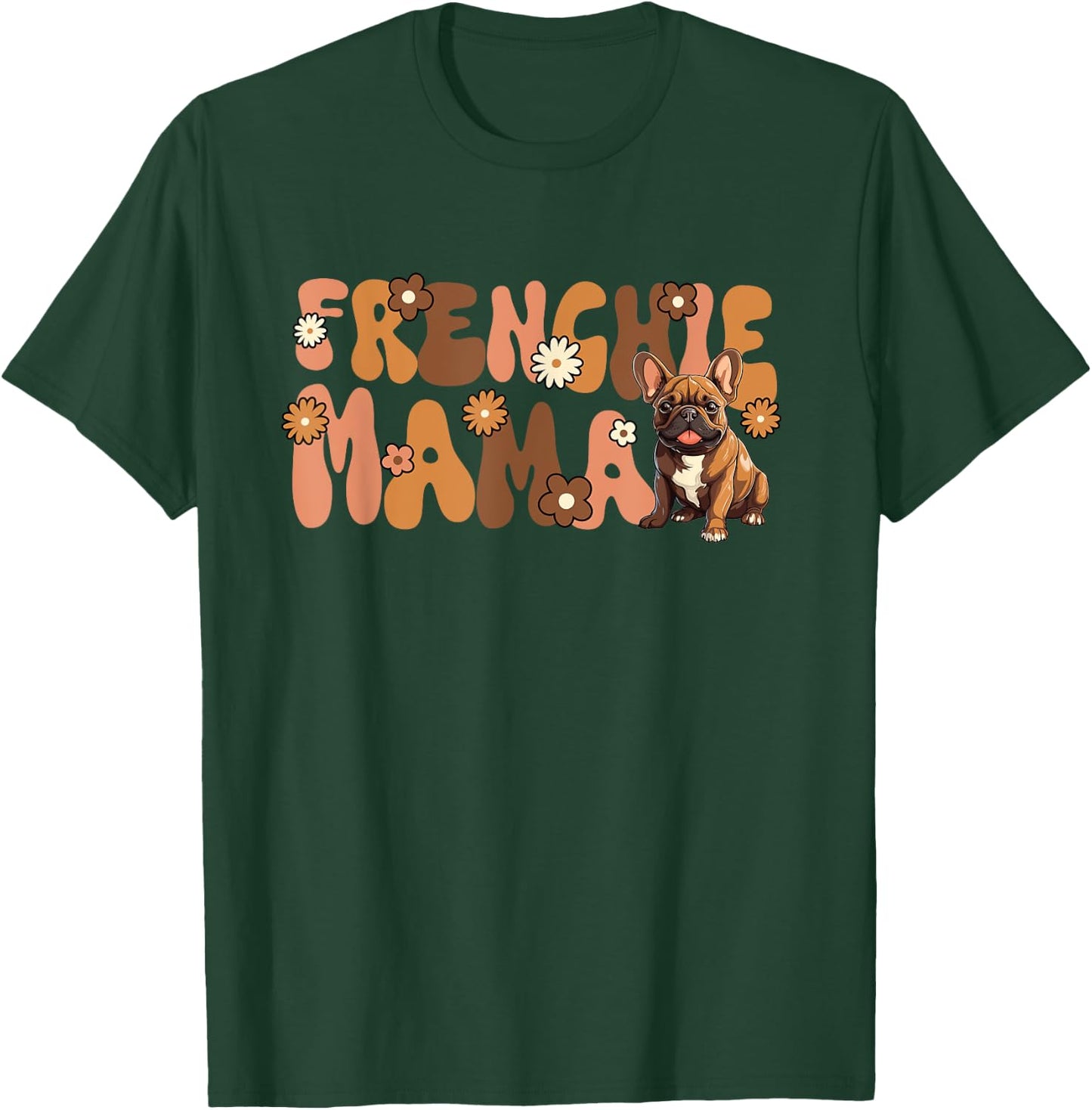 French Bulldog Groovy World's Best Frenchie Mama Women Kids T-Shirt - T-Shirt | Forest