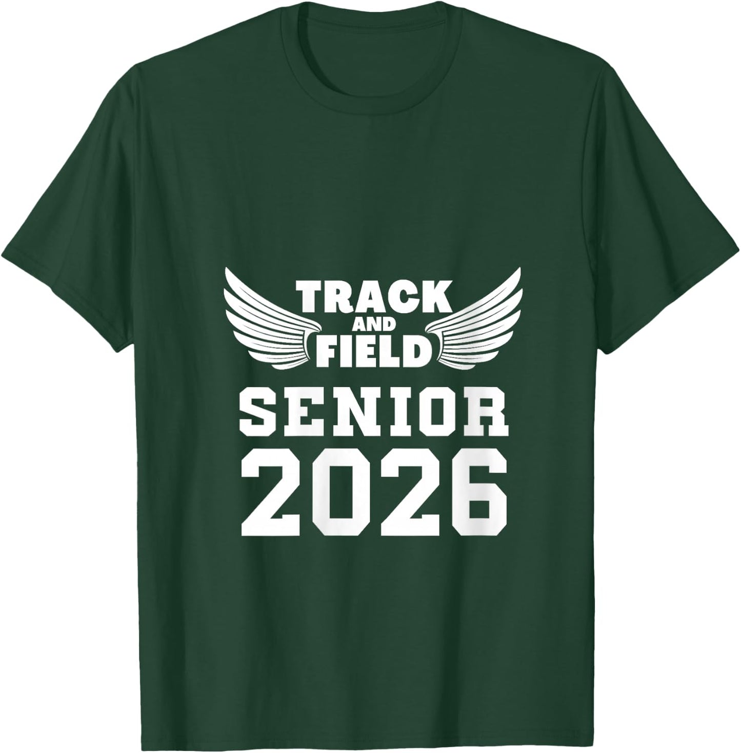 Class Of 2026 Track And Field Senior Graduation Graduate V-Neck T-Shirt - T-Shirt | Forest