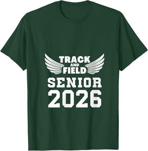 Class Of 2026 Track And Field Senior Graduation Graduate V-Neck T-Shirt - T-Shirt | Forest