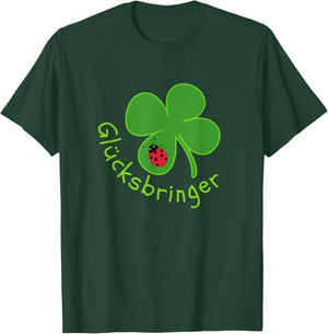 Lucky Charm Ladybird Clover Leaf for Friends Good Luck, black T-Shirt - T-Shirt | Forest