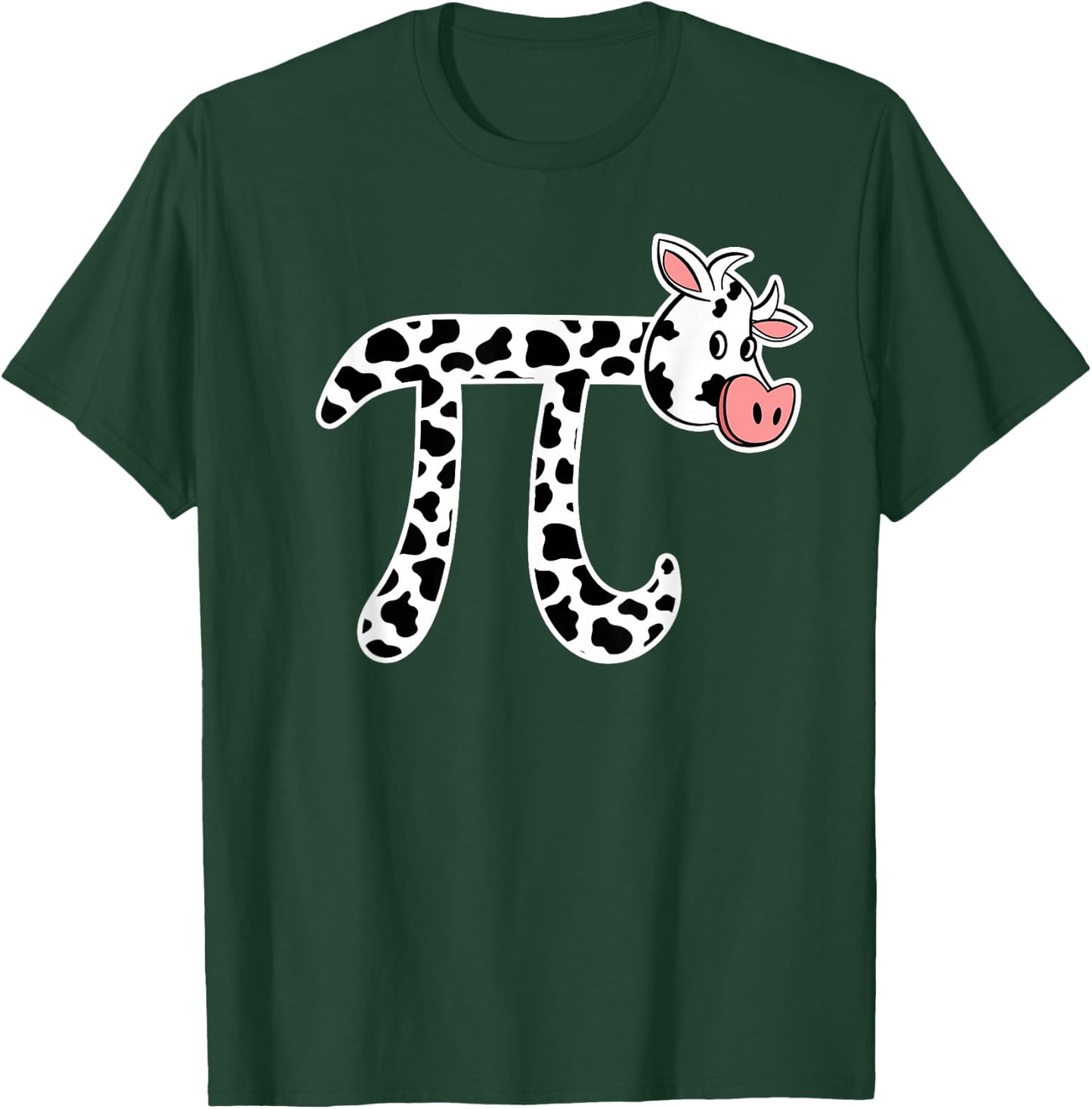 Pi Day - Funny Cow Pi March 14th Cow Lover 3.14 Pi T-Shirt - T-Shirt | Forest