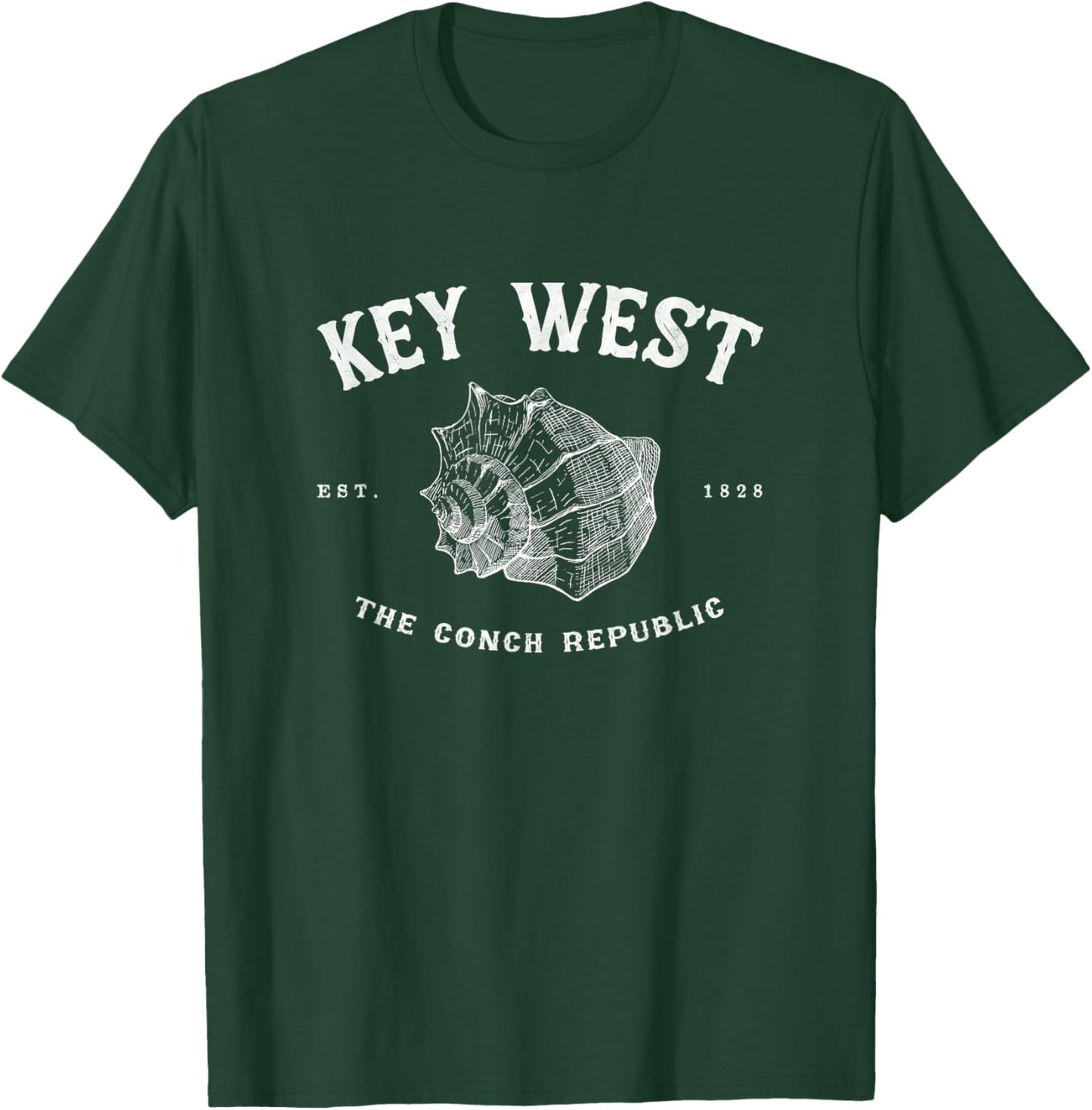 Key West FL Conch Republic Retro Fishing Diving Vintage T-Shirt - T-Shirt | Forest