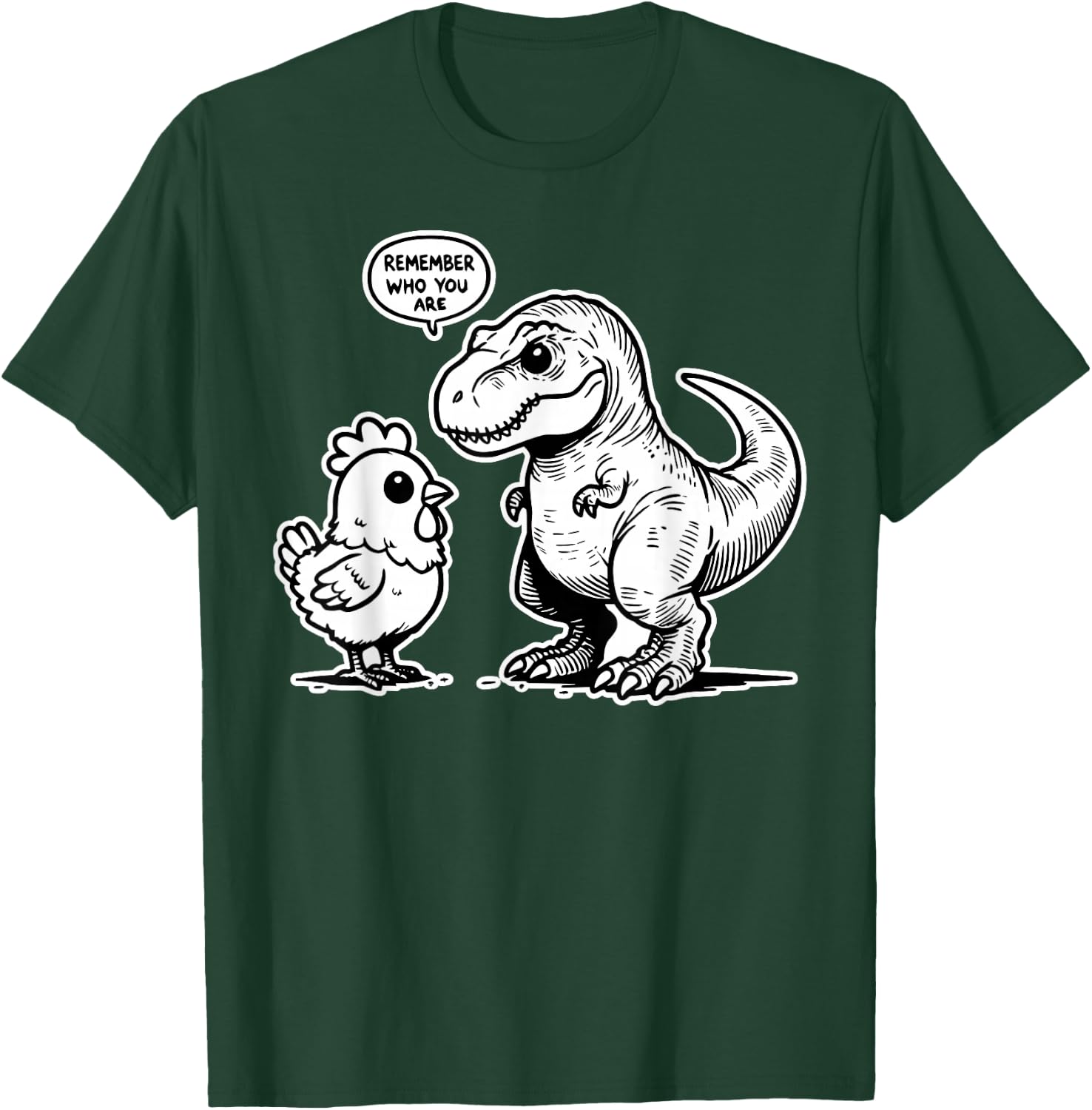 Funny Dinosaur Chicken Evolution Paleo Humor T-Shirt - T-Shirt | Forest