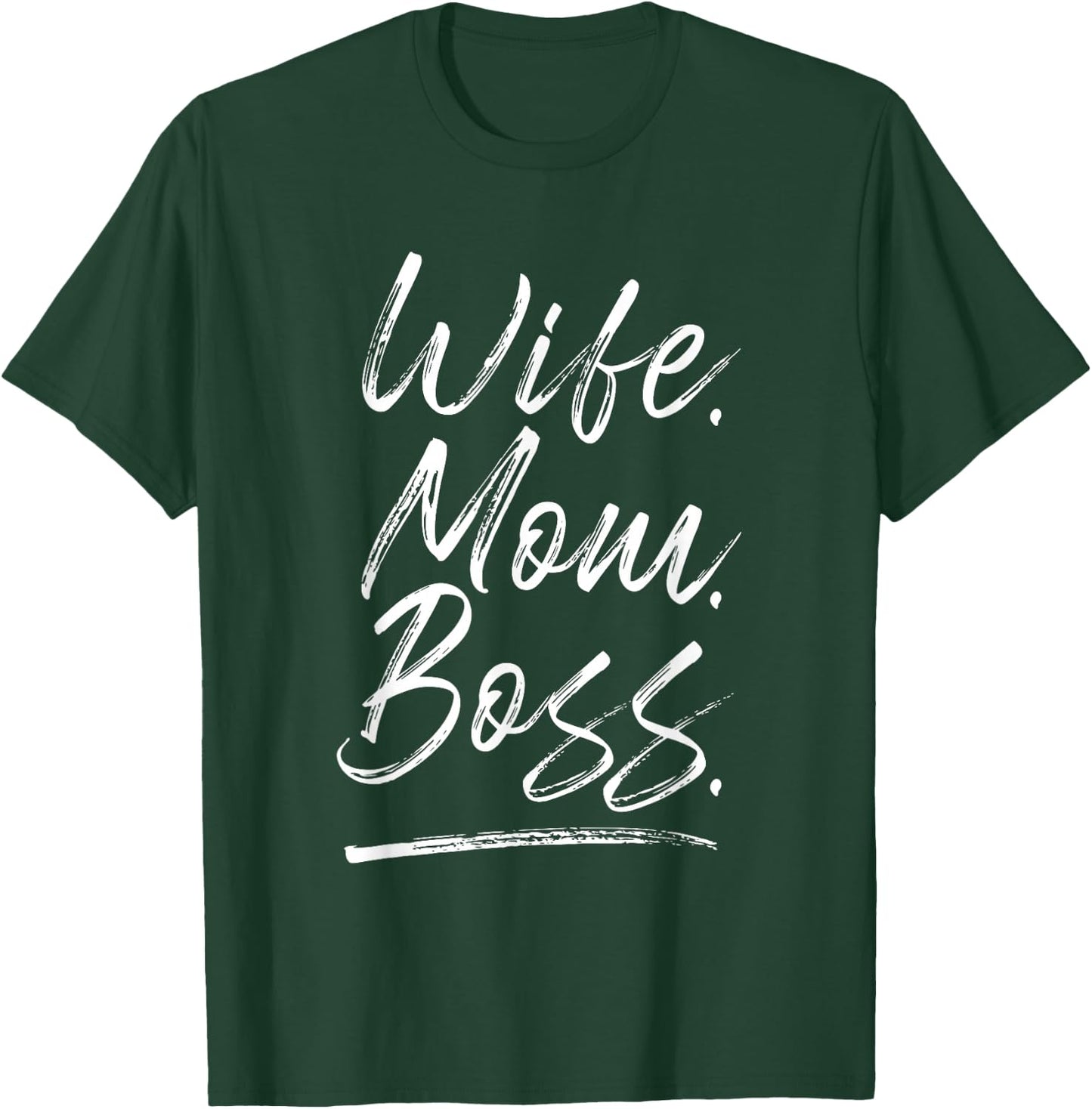 Wife Mom Boss Mama Muttertag Spruch Mum Statement Damen T-Shirt - T-Shirt | Forest