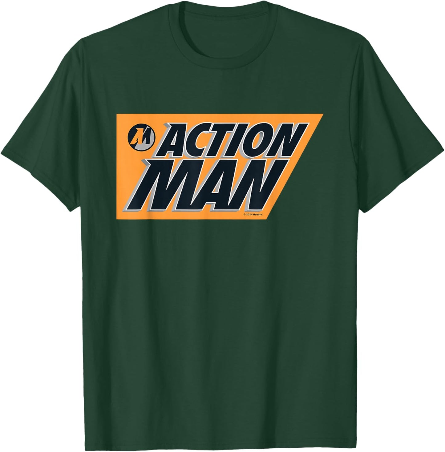 Action Man 90s Cartoon Logo , Black, S T-Shirt - T-Shirt | Forest