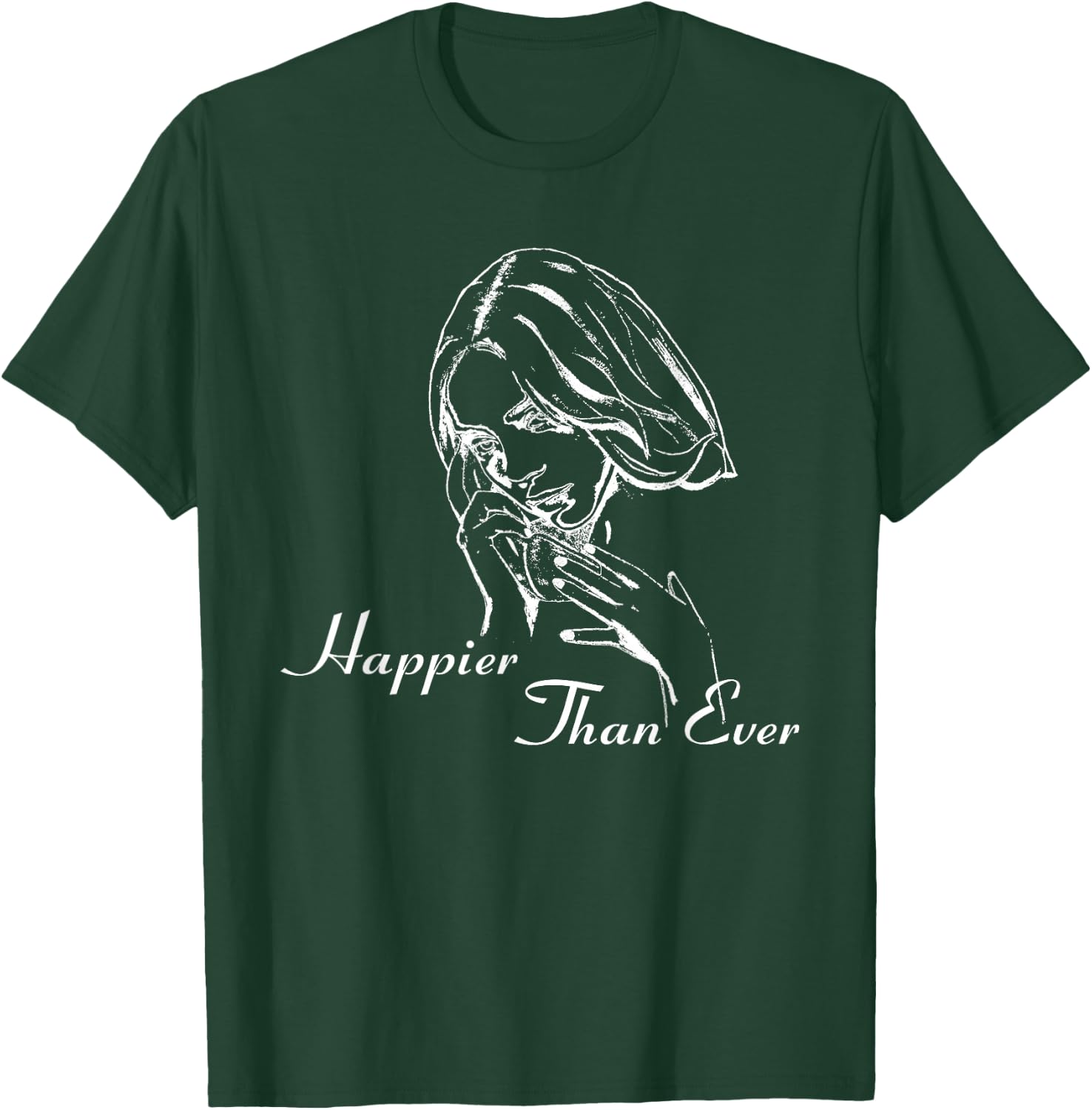 Official Billie Eilish Happier Than Ever Black , black T-Shirt - T-Shirt | Forest