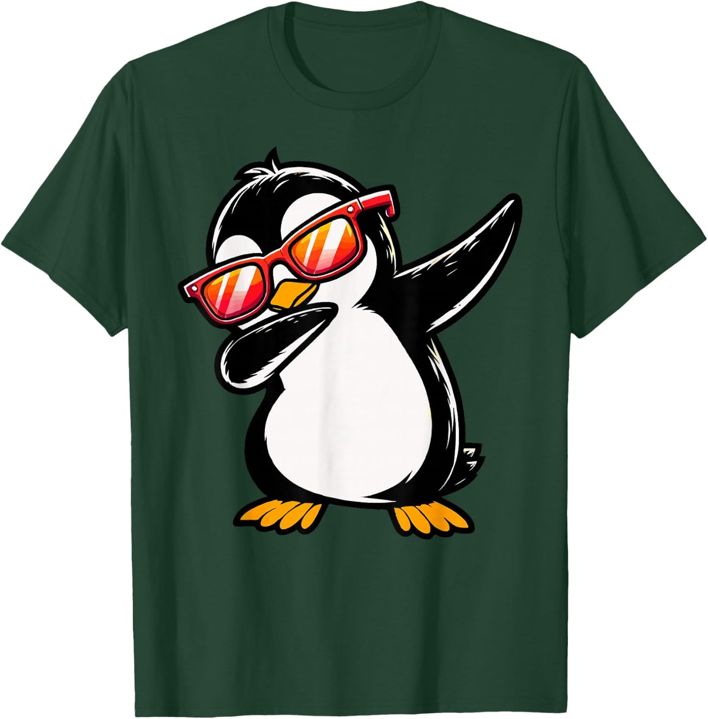 Dabbing Penguin day Cute Animal Birthday Party T-Shirt - T-Shirt | Forest