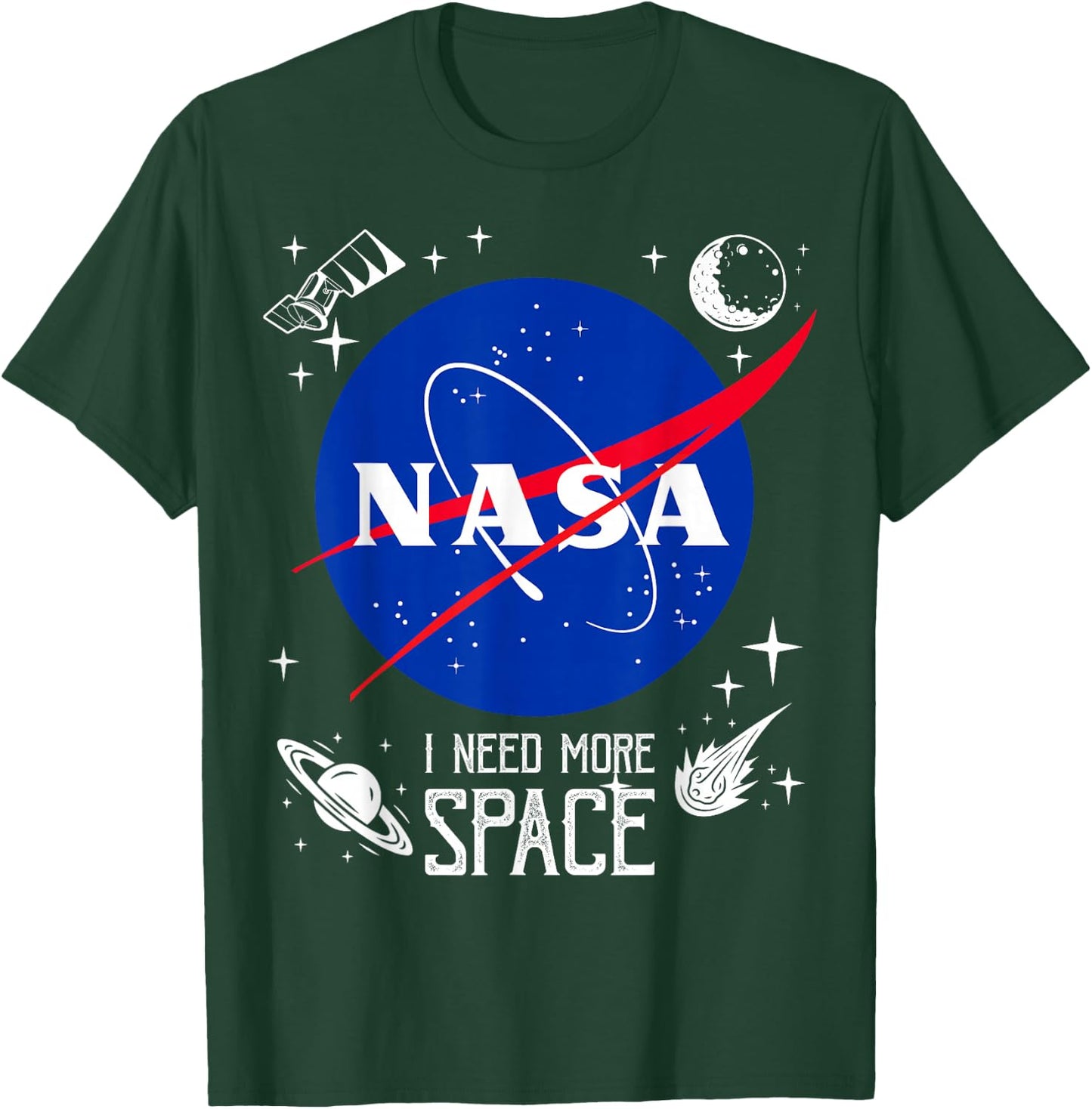 NASA Meatball Logo Classic I Need More Space , black, s T-Shirt - T-Shirt | Forest