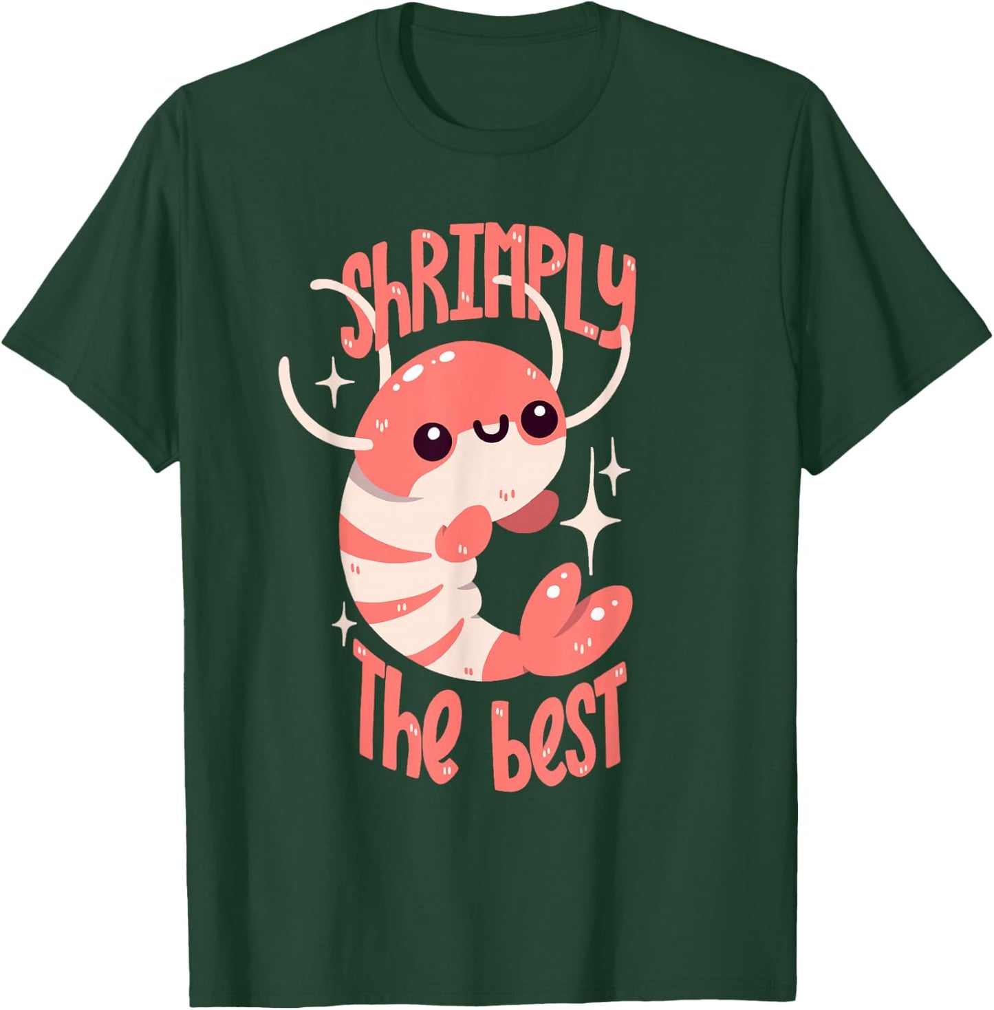 Pun Shrimp: Shrimp The Best , Black, S T-Shirt - T-Shirt | Forest