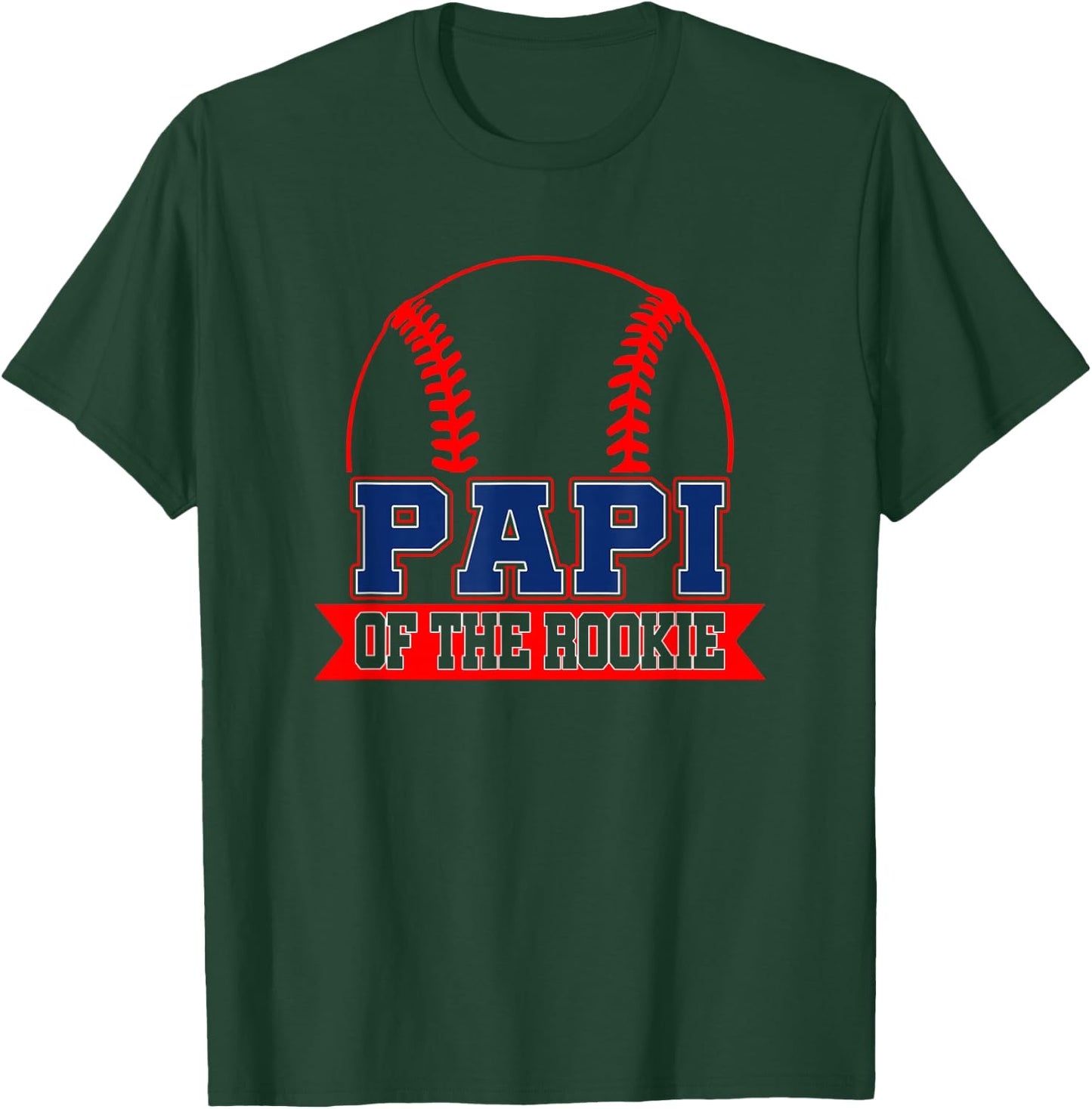 Papi Rookie of Year 1st Birthday Baseball Theme Matching T-Shirt - T-Shirt | Forest