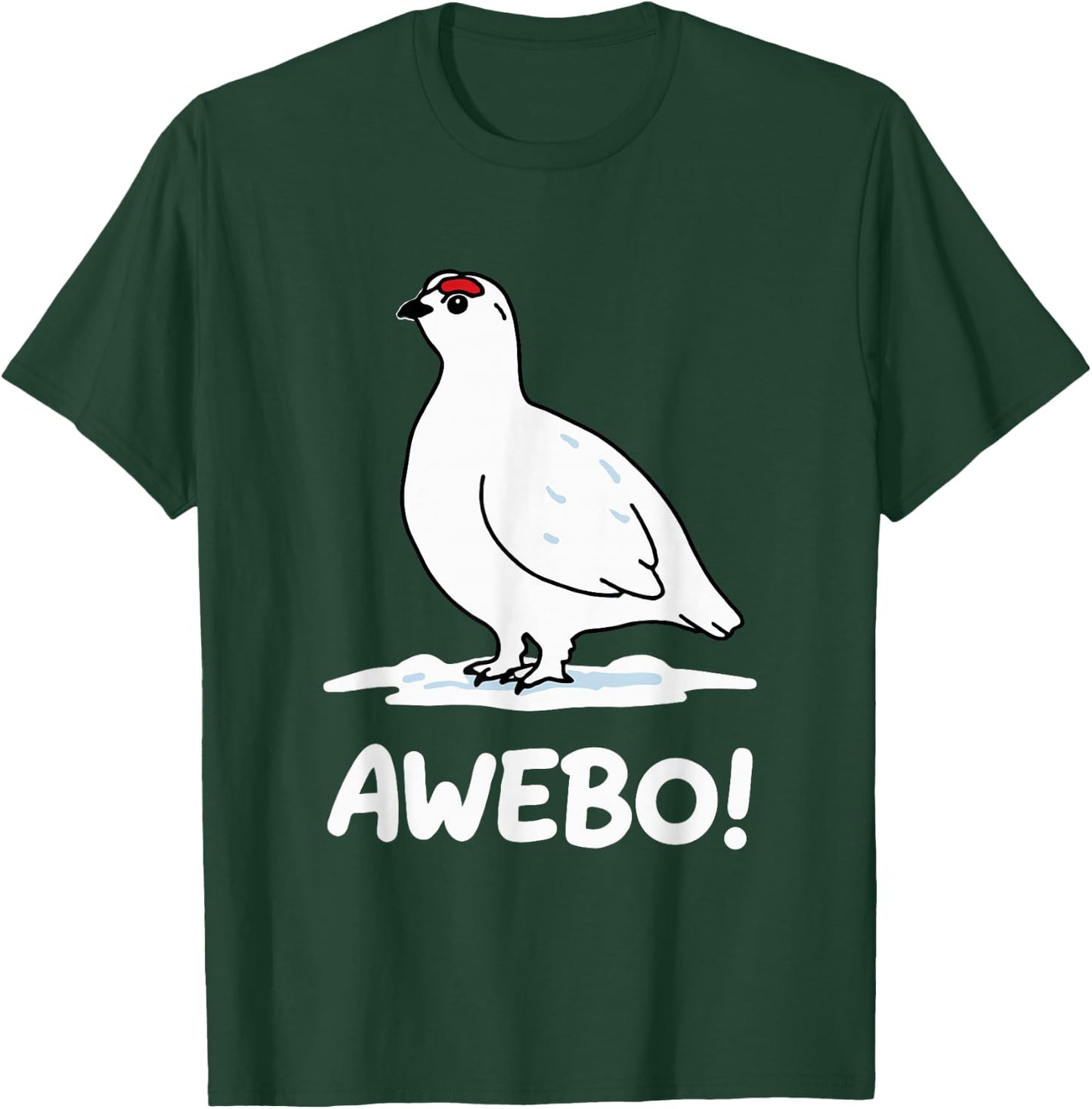 Awebo Meme Willow Ptarmigan Awebo Bird Funny Arctic Chicken T-Shirt - T-Shirt | Forest