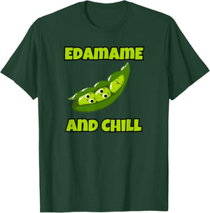 Edamame & Chill - Edamame , black T-Shirt - T-Shirt | Forest