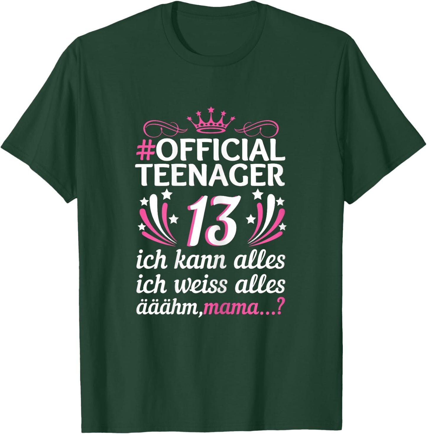 13th Birthday Girl Official 13 Years Official Teenager T-Shirt - T-Shirt | Forest