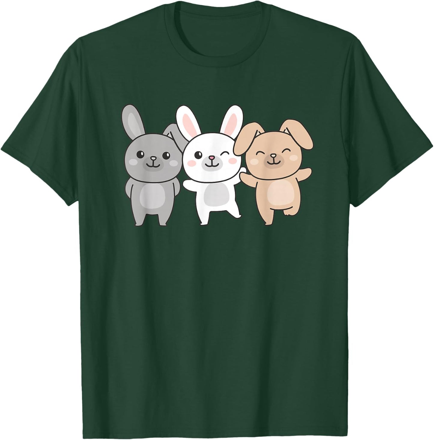 Rabbit Cute Animals for Children Manga Rabbits T-Shirt - T-Shirt | Forest