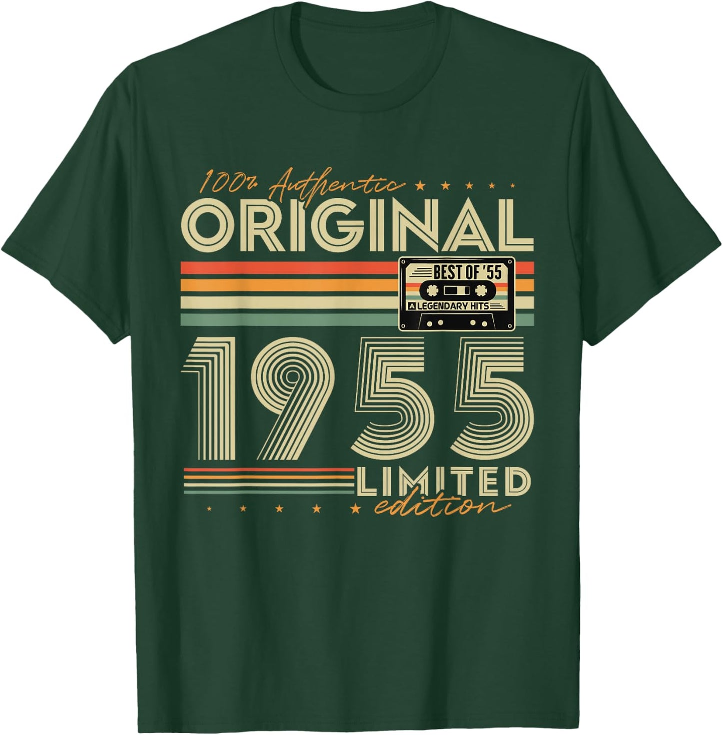 Original 1955 Vintage Gift 70th Birthday Man Woman , Black, S T-Shirt - T-Shirt | Forest