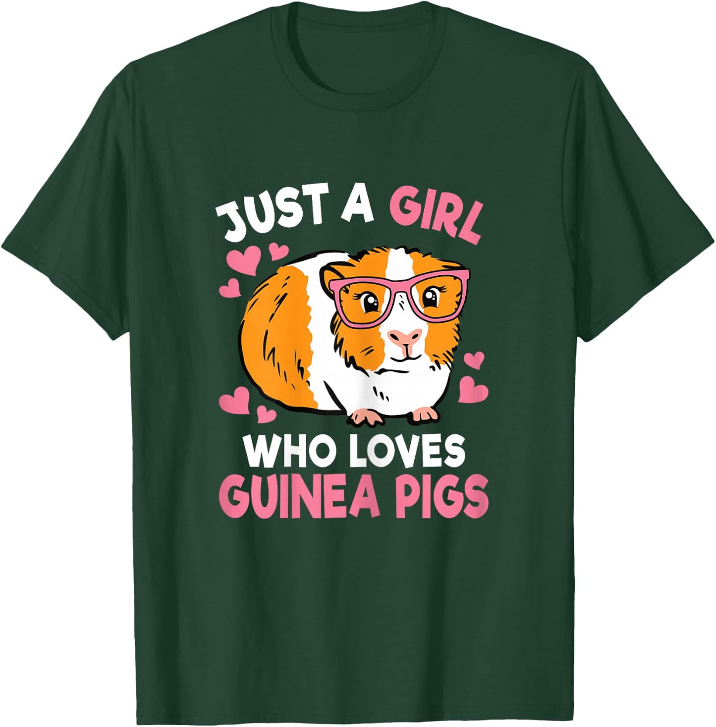 Just A Girl Who Loves Guinea Pigs Cute Women Girls Kids T-Shirt - T-Shirt | Forest