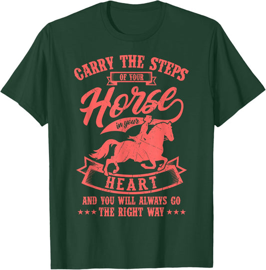 Funny Horse Shirt Women Horse Gift Girls T-Shirt - T-Shirt | Forest