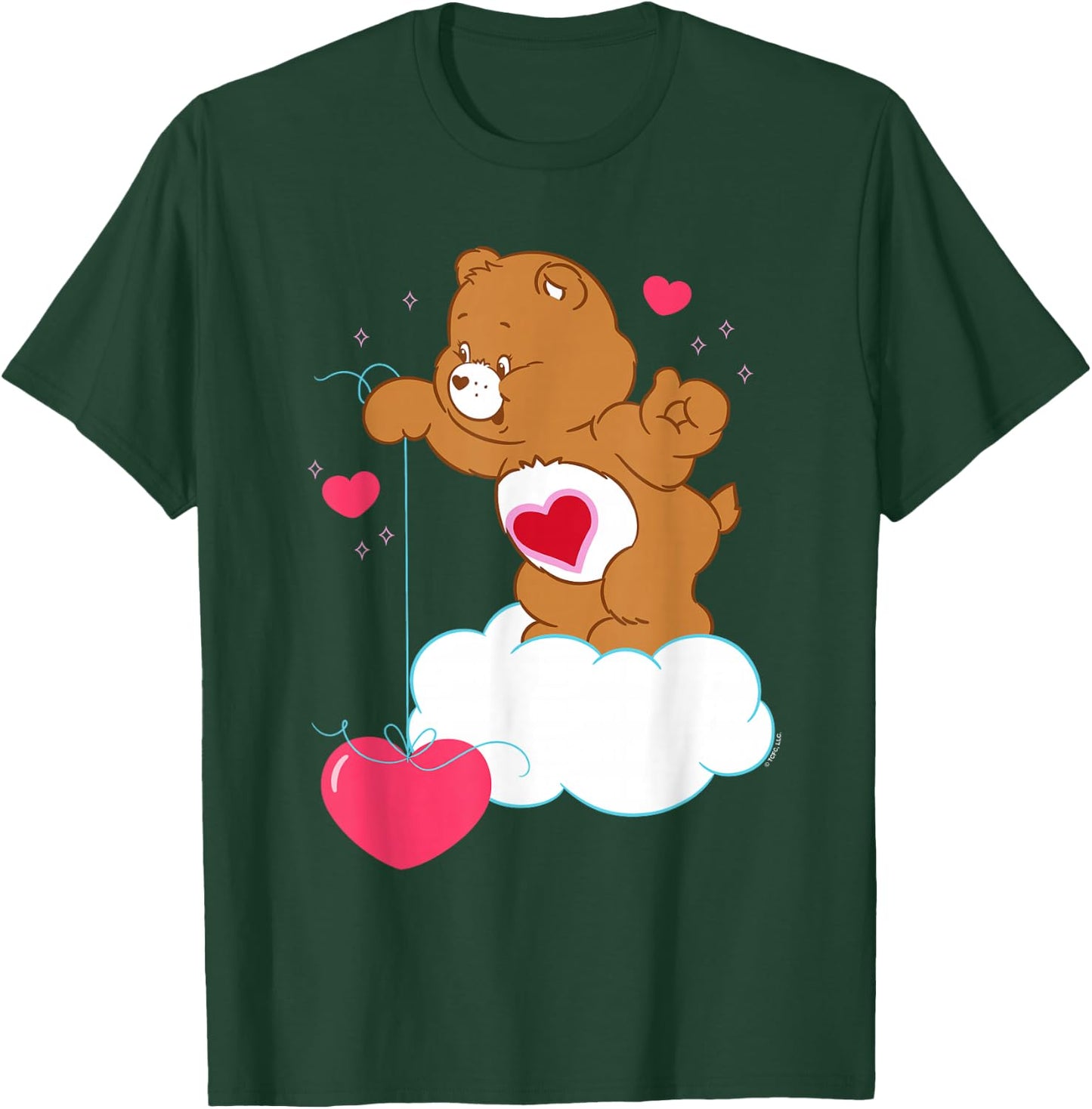 Care Bears Tenderheart Bear Fishing Hearts T-Shirt - T-Shirt | Forest